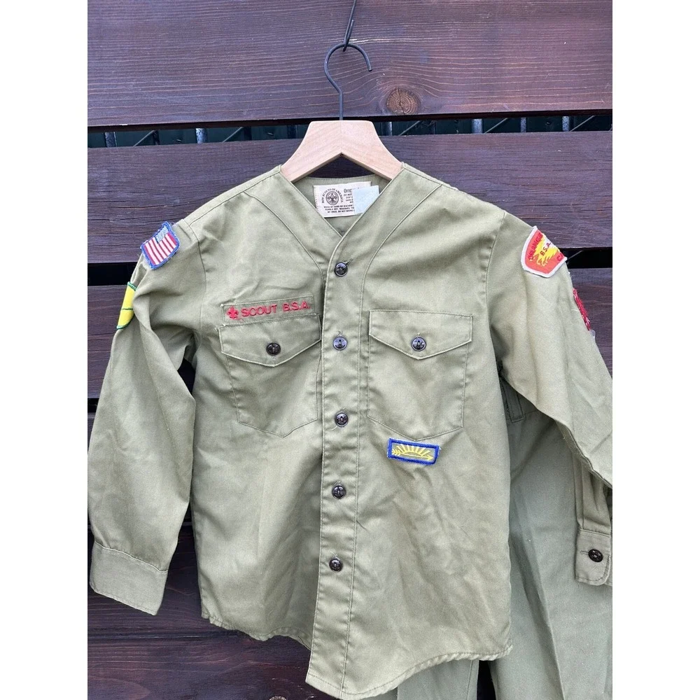 Vintage Boy Scouts Of America Youth Uniform‎ 2 Piece Set Size 12